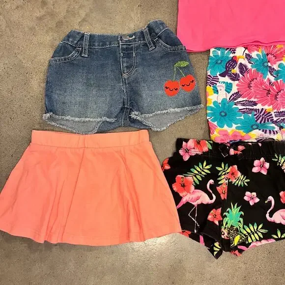 Childrens place shorts bundle girls  infant baby 12-18 month 6 piece set - Picture 2 of 7